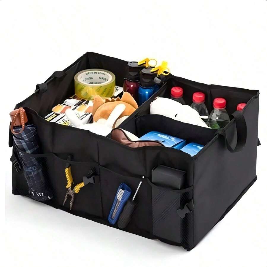 1PC Large Capacity Car Storage Box, Foldable Car Organizer / Car Storage Bin - A - View 1