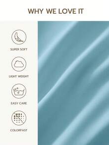 HONEY MOON 2pcs Ultra Soft Solid Color Pillowcases, Soft & Breathable, Envelope Closure, Wrinkle-Resistant, No Filling - Suitable For T/F/Q/K Size Home And Dorm, Blue - Blue - View 4
