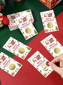 26pcs Christmas Scratch Cards , Suitable For Scratch Games For Christmas Parties, Party Games And Activities, Merry Christmas Decorations For Home - Santa's Reindeer - View 4