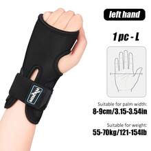 AA MASEDA 1pc Adjustable Wrist Support Brace, Comfortable Wrist Stabilizer, Suitable For Men And Women, Fits Left And Right Wrist - Black - View 15