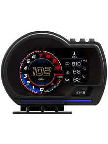 OBD + GPS HUD P6 車用 OBD 抬頭顯示器 HUD 車載電腦 數位時速表 水溫 燃油消耗 坡度計 - A - 查看 10