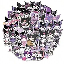 Hasbro Set 50 Stiker Kartun Kuromi Lucu Transparan, Stiker untuk Planner, Dekorasi Alat Tulis Instagram, Stiker Skateboard Tahan Air - MultiWarna - View 4