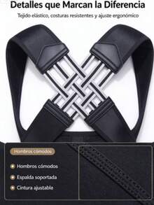 Corrector de postura ajustable, banda elástica para alinear hombros y espalda, ideal para usar en casa u oficina, para mujer y hombre - Ver 9