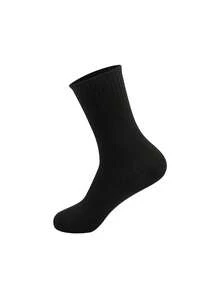 1/6/10/20 Pairs Non-Compression Mid-Calf Socks, Solid Black & White Combination, Neutral Color, All-Season Versatile Men's Sports & Casual Socks - Multicolor - View 13
