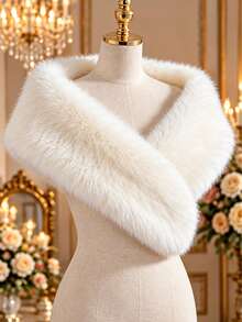 Women's Elegant Faux Fur , Soft Fluffy Winter Shawl Wrap For Wedding, Evening Dress, Party And Formal Occasions - Multicolor - View 5