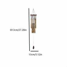 Vintage Hanging Wind Chime For Garden, Patio, Home Decor, Courtyard, Balcony, Tea Room, Traditional Style Decorative Ornament, Holiday Gift - 27-tube - View 2