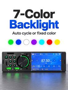 4.1 Inch Touchscreen Car Radio With Wired Android Auto, CarPlay, Bluetooth, FM, USB, Mirrorlink, 7-Color Lighting Car Audio System - MP5 - View 8