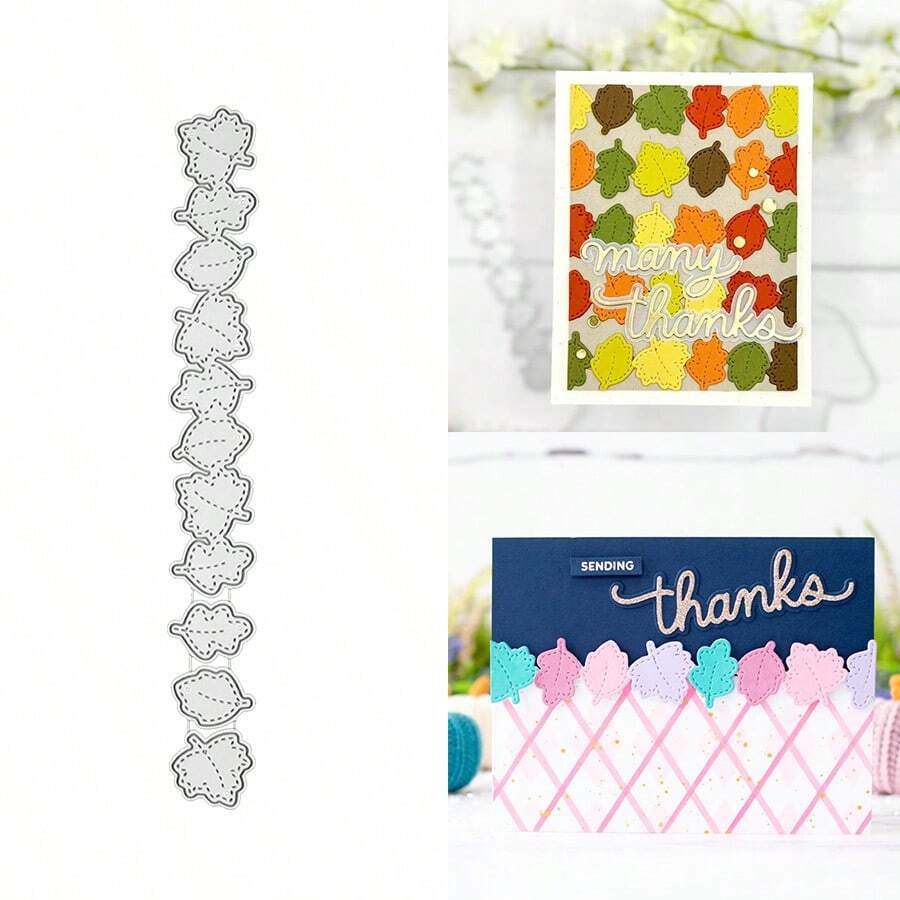 Autumn Leaf Lace Metal Cutting Die, Suitable For DIY Scrapbooking Decoration Craft Die Cutting Embossing Card Making Template Scrapbook And Craft Photo Album Decoration Embossing - LG26-8476 - View 1