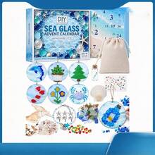 2026 Sea Glass Christmas Advent Calendar, 24-Day Christmas Countdown Handmade Kit, Includes Sea Glass Fragments, Hanging Decoration Set, Shells, Tools, Suitable For Girls And Adult Women As Craft Gift - Multiple Styles - View 4