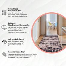 Chilai Home Minimalist Geometric Dijital Print Area Rug, Modern Runner Rug , Non Slip Rug, Machine Washable Floor Mat For Living Room, Bedroom & Home Decor, Made In Turkey - Grey - View 4