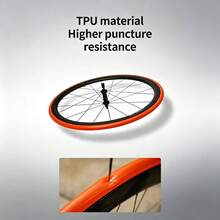 VXM 2pcs Mountain Bike TPU Inner Tubes 26" 27.5" 29" Bicycle Schrader Valve Ultra Lightweight Tires 1.95/2.6 - Orange - View 3