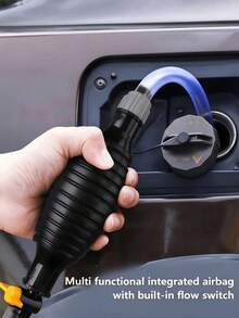 1 Set Portable Siphon Pump Kit, Includes 100cm/39.37inch Oil Transfer Hose, Manual Pump, 2 Hose Clamps & 1 Flow Control Valve, Multipurpose For Gasoline, Water & Other Liquid Transfer, Ideal For Automotive Repair, Emergency Fuel Transfer, Camping, RV Use, And A Great Gift For Mechanics & Car Enthusiasts - A - View 8