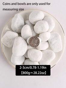 1pc 100/300/500/800g White Pebble Stone For Potted Plants, Succulents, Greenery, Garden, Balcony, Paving, Christmas Tree, Snow-Like Decorative Stone - Multicolor - View 20