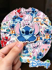 50PCS/150PCS Disney Stitch Mickey Mouse Stickers, PVC Waterproof Cute Cartoon Decals, Self-Adhesive Colorful Stickers For Phone Case Laptop Notebook, School Office Supplies, Scrapbook, Planner, Journal, DIY Crafts, Party Decor, Gift Sealing - Multicolor - View 9