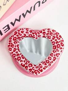 Mirror Leopard Print Heart Magnetic Phone Stand With Magnetic Ring, Phone Accessory, Compatible With MagSafe Magnetic Stand, Super Strong Adsorption, Desktop Telescopic Phone Stand, Use With Magnetic Ring For More Secure Grip - Multicolor - View 5