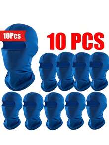 10pcs Men's Ski Face Mask Full Face Protection Winter Balaclava UV Protection Outdoor Cycling For Women - A - View 16