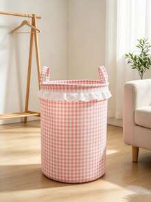 1pc Large Capacity Collapsible Laundry Basket, Sturdy Handle Design, Extra Large Portable Storage Bin, Modern Style Laundry Room, Bathroom, Bedroom Organizer Storage Basket, Multi-Functional Home Storage Basket - Multicolor - View 9
