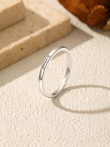 MODIAN 925 Sterling Silver Thin Band Ring Mini Rhombus Cut Pattern Stackable Finger Rings For Women Minimalist Daily Jewelry - Silver - View 8