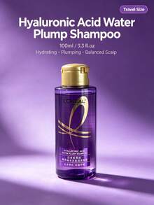 L’Oreal Paris L'Oreal - 100ml - Ukuran Travel, Sampo Asam Hialuronat, Pengontrol Minyak, Penambah Volume, Memperbaiki Rambut Rusak, Halus & Berkilau - 100ml - Ukuran Perjalanan - View 1