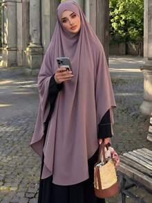 Crinkled Texture Tie-Up Hijab, Full Coverage Muslim Headscarf, Islamic Kima - Multicolor - View 12