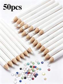 Rhinestone Wax Pencil, Rhinestone Pickup Pen Set, Crystal Gemstone Pickup Tool, DIY Nail Art Decoration Stud Pickup Pen (White) - A - View 19