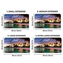 Island Deep Cloud Pattern Gaming Mouse Pad, Non-Slip Rubber Desk Mat, Smooth Gliding Surface, Suitable For Computer Laptop Office Home, Melancholy Abstract Art Decor, Back To School Supplies - B - View 11