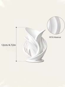 1pc Modern Abstract Twisted White Vase, Hollow Wave Sculpture Decorative Vase, Artistic Style Table Centerpiece Decor Vase, Suitable For Home Living Room, Hotel And Office Decoration Gift - Multiple Styles - View 8