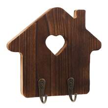 Wooden Key Holder With 2 Hooks, Wall MountedOrganizer Rack | Entryway,Front Door, Hallway, OfficeUse, Metal Hook Details,Decorative Touch, SturdySpace-Saving Design - View 11