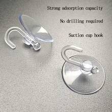 1pc/5pcs/20pcs Transparent Suction Cup Hooks, No-Drill Bathroom Kitchen Hooks, Strong Adhesion, Minimalist Style, Multi-Purpose Hooks For Bathroom And Kitchen - White - View 10