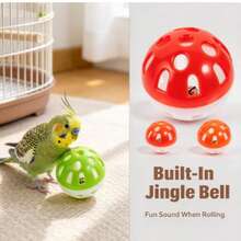 15pcs/10pcs/5pcs/1pc Bird Bell Ball Toy, Jingle Sound Diameter 3.8cm (1.5 Inch), Colorful Cat Teaser Bird Teaser Dog Parrot Toy Ball, Built-In Bell, Interactive Bird Cage Toy, Suitable For Budgies, Lovebirds, Small Birds, Pet Holiday Gift - View 7