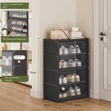 Large Freestanding Transparent Dust-Proof Shoe Rack - Multi-Layer Shoe Storage Box With Durable Metal Structure, Holds Multiple Pairs, Suitable For Entryway, Hallway, Living Room, Bedroom Storage Display Cabinet, Shoe Storage Organizer, Holiday Storage, Birthday Gift - Multicolor - View 18