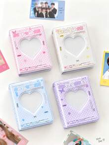 Cute PVC Photo Card Holder Idol Fan Gathering Card Album Photo Storage Card Book Pocket Organizer Box Credit Card/ID Card Organizer Clip Suitable For Women Teachers Photo Frame Card Bag Photo Card Storage Gift Birthday Wedding Back To School Supplies - Multicolor - View 2