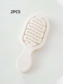 1pc Mini Size Ivory Hollow Design Styling Comb, Wet & Dry Use Hair Comb, Curly Hair Detangling Comb, Edge Comb, Professional Hairdressing Tool, Travel Hair Comb, Christmas Home Decor - Multicolor - View 9