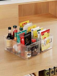 Multifunctional Seasoning Storage Rack, Thickened Kitchen Cabinet Organizer, Desktop Vertical Transparent Storage Box, Refrigerator Storage Box, Refrigerator Organizer - Multicolor - View 7