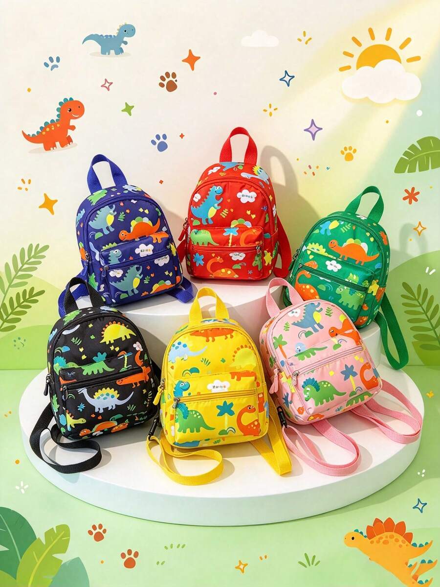 1pc Dinosaur Pattern Backpack Cute Fashion Cartoon Backpack Suitable For Daily Commute, Travel, Applicable To Various Styles And Occasions, Highly Versatile - Dinosaur Backpack - View 1