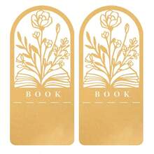 Hollow Metal Bookend With Natural Floral Pattern, Suitable For Organizing And Decorating Bookshelves And Bookcases, An Artistic Gift For Book Lovers, Bibliophiles And Office Workers - One Size - View 17