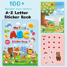 My First Alphabet Learning Sticker Book For Toddlers, ABC Letter Sticker Book With 200+ Cartoon Illustration Stickers, A To Z Early Education Cognitive Game Book, English Enlightenment Quiet Book, Educational Handmade Sticker Learning Toy, Portable Travel Interactive Sticker Picture Book, Birthday Gift For Boys And Girls - Baby Blue - View 2