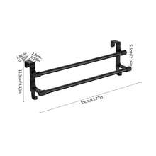 1/2 Piezas Toallero de Barra Única de 23cm/9.06 pulgadas, Material de Plástico, Montado en Puerta de Gabinete, Barra para Toallas, Estante para Paños de Cocina en Puerta de Gabinete, Estante Colgante para Paños de Cocina en Puerta de Gabinete, Estante para Tapas de Olla, Toallero sin Taladro, Estante de Almacenamiento de Cocina, Suministros de Cocina, Estante de Almacenamiento, Estante Colgante, Utensilios de Cocina, Estante de Almacenamiento de Cocina, Gadgets de Cocina, Toallero, Decoración de Baño, Accesorios de Baño, Almacenamiento de Cocina - A - Ver 12