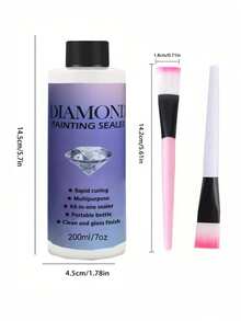 60ml/120ml/200ml With 2 Brushes, Permanent Diamond Painting Sealant To Keep Sparkle, For Diamond Painting Enthusiasts - Multicolor - View 12