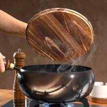 Cast Iron Covered Frying Pan, Cast Iron Frying Pan, 26CM Large Capacity Non Stick Iron Pan - Uniform Heat Dissipation, Excellent Insulation Performance - View 6