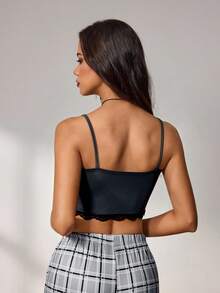 Lowkey Lull Halloween Pajamas Simple And Comfortable Tops/Bottoms/Thong - Black - View 5