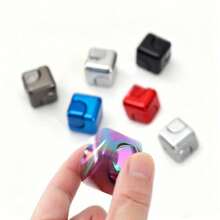 1pc Alloy Square , Sturdy Metal Square Rotating Toy, Perfect Gift, Christmas Gift, Halloween Gift - Multicolor - View 3