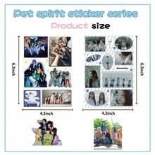 Hasbro 8pcs/1set Korean Girl Group K-Pop Cartoon Popular Stickers, Waterproof Decorative Stickers For DIY Crafts - Multicolor - View 4