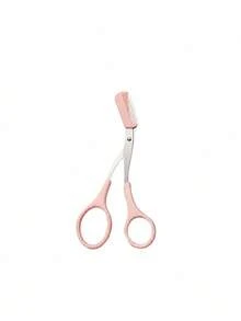 1/5pcs Pink Eyebrow Scissors With Comb, Stainless Steel Material, Suitable For Beginners And Women As Eyebrow Shaping Tool, Used For Shaping And Trimming Eyebrows, Eye Makeup Tool, Gift, Travel Essential, Affordable Quality - Multicolor - View 10