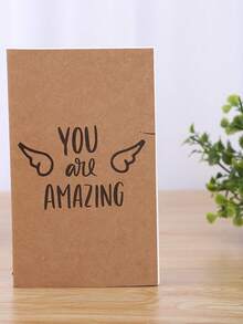 12pcs A6 Kraft Paper Inspirational Pocket Notebooks, Portable Lined Inner Pages Student Memo Gift Notebooks, Back To School Supplies - Notebook - View 4
