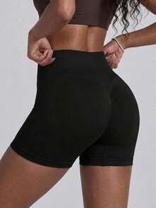 Seamless High Waisted Butt Lifting Workout Shorts For Women, Sports Summer - Multicolor - View 2