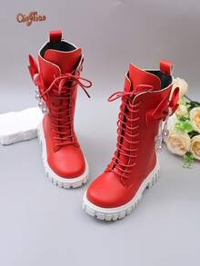 Children's Casual Boots, Versatile For Daily Wear - Red - View 7