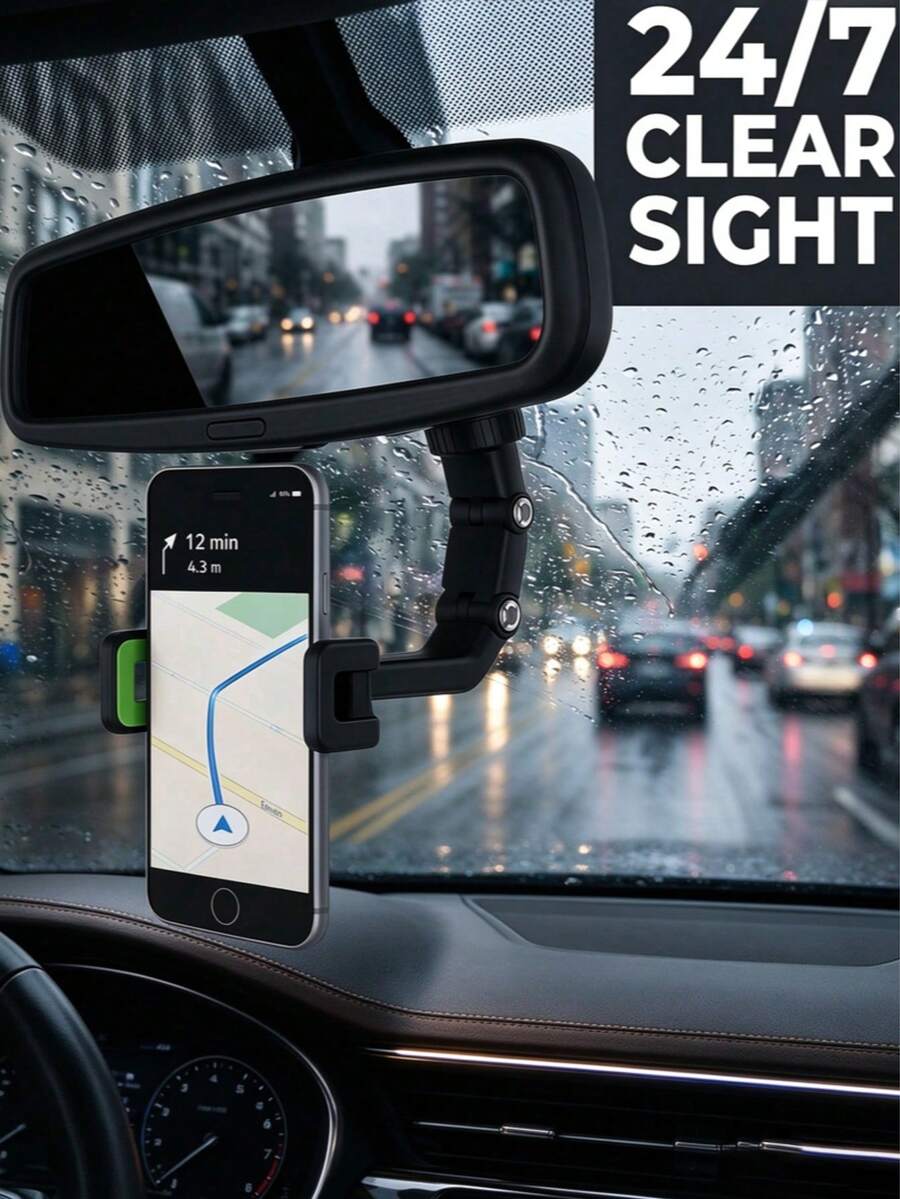 360° Rotatable Adjustable Phone Holder, Space-Saving Car Phone Mount, L-Shaped Design, Secure Grip, Sturdy Structure, Compatible With IPhone And Android Phones, Home Decor, Office Desk Phone Accessory, Camping Travel Home Essential - Multicolor - View 1