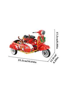 1529PCS Christmas Motorcycle, Santa Sleigh, Christmas Gift - Multicolor - View 2