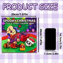 Pumpkin 2027 New Dark Cute Style Coloring Book, 20*20cm Square Format, Thick Line Cartoon Illustrations, Pumpkin Bat Skull Halloween Patterns, 14+ Teen Stress Relief Creative Gift - LJ-255 (Halloween Pumpkin) - View 6